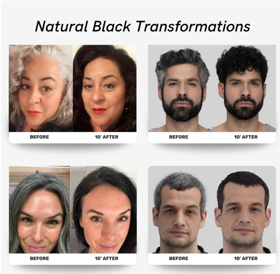 Natural Black Transformations — 5 minute before/after